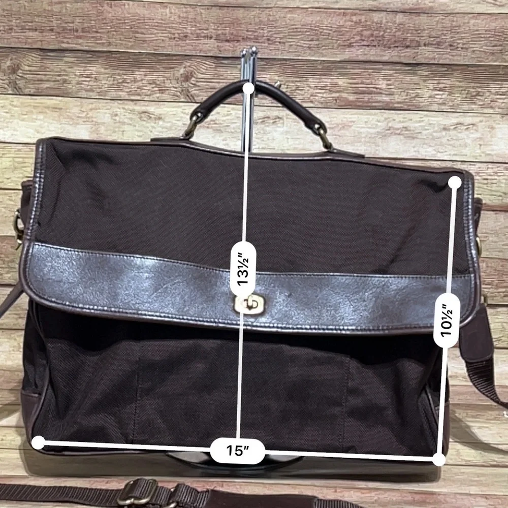 Coach Brown Canvas Messenger Bag